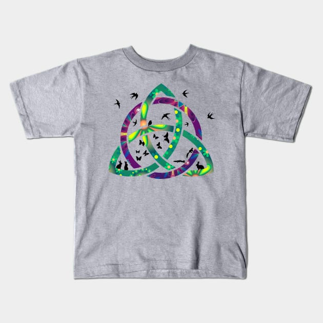 British Summer Celtic Knot Kids T-Shirt by Wild Geometric